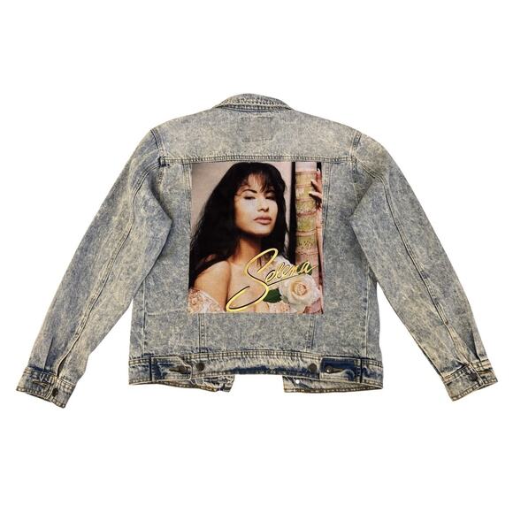 SELENA QUINTANILLA Denim Jacket Queen of Tejano Music Custom Retro Vintage Sz M - Picture 5 of 12